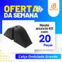 Imagem de Calço Ondulado Grande 2 Furos Preto Kit 20 Peças