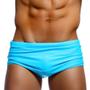 Imagem de Calções de Banho Masculinos Sexy - Cueca Boxer para Praia e Surf