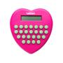 Imagem de Calculadora Bolso Formato Coração Rosa 8 Dígitos Letron