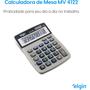 Imagem de Calculadora de Mesa Cinza com 12 Dígitos Solar MV4122 ELGIN