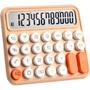 Imagem de Calculadora Rosa, Calculadora Fofa Em Cores Doces, Calculadora Mecânica Inspirada Em Máquina De Escrever Com Tela LCD Gr