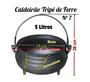 Imagem de Caldeirão Panela Tripé Ferro Com Tampa 5 Litros Postagem Rápida