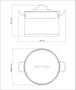 Imagem de Caldeirão Tramontina Solar Baquelite em Aço Inox Fundo Triplo com Tampa Alças de Baquelite 24 cm 7,8