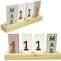 Imagem de Calendario de madeira retangular 24x11,2x4,5cm - GOLDEN RIO