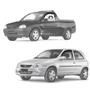 Imagem de Calha de Chuva Corsa Hatch 1994 a 2001 Corsa Pick-Up 1994 a 2003 2 Portas Acrílico Fumê Tgpoli
