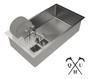 Imagem de Calha Dupla 80X40 C/ Escorredor Inox Calha Escorredor
