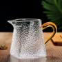 Imagem de Calor Resistindo martelo Teture Glass Tea Pitcher Creative Square Bottom Tea Cup Milk Glass Coffee Pot Coffee Jarra Arremessadores (Amarelo)