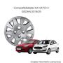Imagem de Calota 14" Prata Mod Ford Ka Hatch / Sedan 2019 / 2020 (Jogo c/ 4 Calotas) Grid - 343CB-PTA-E