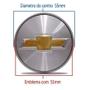 Imagem de Calota Calotinha Miolo Centro GM Onix Prisma Cobalt Spin Cruze Cobalt p/ Roda com 58mm de centro- Do