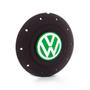 Imagem de Calota Centro Roda Ferro VW Amarok Aro 14 15 5 Furos Preta Fosca Emblema Verde