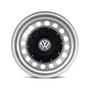 Imagem de Calota Centro Roda Ferro VW Eurovan Amarok Aro 13 14 15 4 Furos Preta Fosca