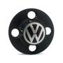 Imagem de Calota Centro Roda Ferro VW Saveiro G2 Emblema Preto