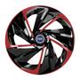 Imagem de Calota esportiva aro 14 nitro black red + emblema resinado fiat azul