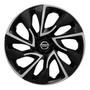 Imagem de Calota esportiva ds4 15 black silver + emblema nissan