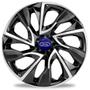 Imagem de Calota Esportiva Ds4 Aro 14 Black / Silver Ford Ka Fiesta