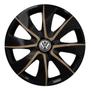 Imagem de Calota esportiva prime 14 gold + emblema alumínio volks 3d