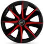 Imagem de Calota Esportiva Prime Aro 14 Black Red Encaixe Universal - Elitte