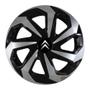 Imagem de Calota Esportiva Spider Black Silver Aro 14 Citroen C3 C4