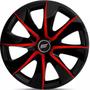 Imagem de Calota Esportiva Tuning Aro 13 Universal Prime Preto e Vermelho