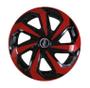 Imagem de Calota Sportiva Modelo Spider Aro 15 polegadas Black/Red Parafuso