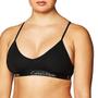 Imagem de Calvin Klein Women's Motive Algodão Levemente Forrado Bralette, Preto, M