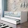 Imagem de Cama Babá com Auxiliar Nuth Branco Fosco e 2 Colchões Supreme - Reller Móveis