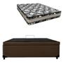 Imagem de Cama Base Box Baú Casal Super Black Sintético Marrom + Colchão Casal Super Black D33  28x138x188