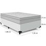 Imagem de Cama Base Box Casal C/ Colchão Confort Tec138x188x39 Premium