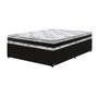 Imagem de Cama Base Box Casal Super Confort Suede Preto + Colchão Casal Super Confort D33 24x138x188