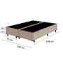 Imagem de Cama Base Box Queen Bipartido 1,58 x 1,98 x 0,28 Suede Amassado Lobbox - Bege