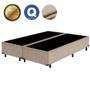 Imagem de Cama Base Box Queen Bipartido 1,58 x 1,98 x 0,28 Suede Amassado Lobbox - Bege