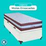Imagem de Cama + Bau Blindado e Colchão Molas Ensacadas Solteiro - Legaccy Paropas