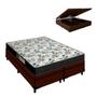 Imagem de Cama Baú Marrom Queen 24cm de Altura Colchão Veneza D33