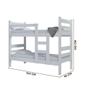 Imagem de Cama Beliche Com 2 Colchões Ortobom Solteiro Madeira Maciça Reforçada Branco Reason Shop JM