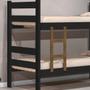 Imagem de Cama Beliche Com Escada De Dois Degraus e Lateral De Proteção Prisma - J&A Móveis