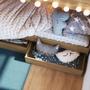 Imagem de Cama Beliche Infantil Bicama Menino Menina 2,32m com Escada, Nichos e Gavetas com Rodas Aveiro Oak