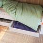 Imagem de Cama Beliche Infantil Bicama Menino Menina 2,32m com Escada, Nichos e Gavetas com Rodas Branca