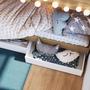 Imagem de Cama Beliche Infantil Bicama Menino Menina 2,32m com Escada, Nichos e Gavetas com Rodas