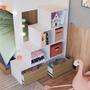 Imagem de Cama Beliche Infantil Bicama Menino Menina 2,32m com Escada, Nichos e Gavetas com Rodas