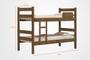 Imagem de Cama Beliche PRIS 100% MDF Com Estrado em Madeira e Escada Lateral Cor Jequitiba