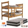 Imagem de Cama Beliche Solteiro Grecia Mdf Com 2 Colchao D20 Conforto Nature