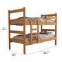 Imagem de Cama Beliche Solteiro Grecia Mdf Com 2 Colchao D20 Conforto Nature