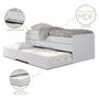 Imagem de Cama Bibox Solteiro Juliette 2 Gavetas Branco Robel Moveis