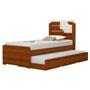 Imagem de Cama Bibox Solteiro Luiza com Auxiliar 100% MDF Resistente