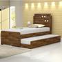 Imagem de Cama Bibox Solteiro Luiza com Auxiliar 100% MDF Resistente
