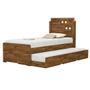 Imagem de Cama Bibox Solteiro Luiza com Auxiliar 100% MDF Resistente