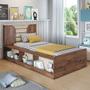 Imagem de Cama Bibox Solteiro Yumi Café/Off White - Cimol