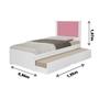Imagem de Cama Bibox Tebarrot Barcelona Branco/Rosa Branco/Lilás