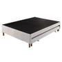Imagem de Cama Box Base c/Auxiliar com Auxiliar Sommier Rústico Bordado White (88x188x30) - Paropas