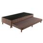Imagem de Cama Box Base c/Auxiliar Universal com Auxiliar Sommier Rústico Brown (88x188x30) - Paropas